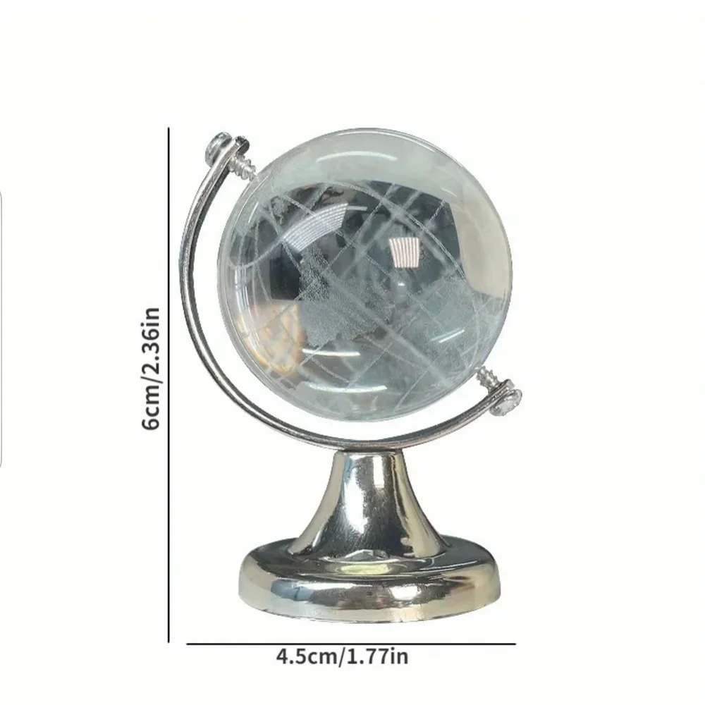 Miniature Crystal Gold and Clear Globe Decor - Picture 11 of 11